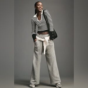 Anthropologie‎ Maeve Bell-sleeve Polo Jumper In Multicolor